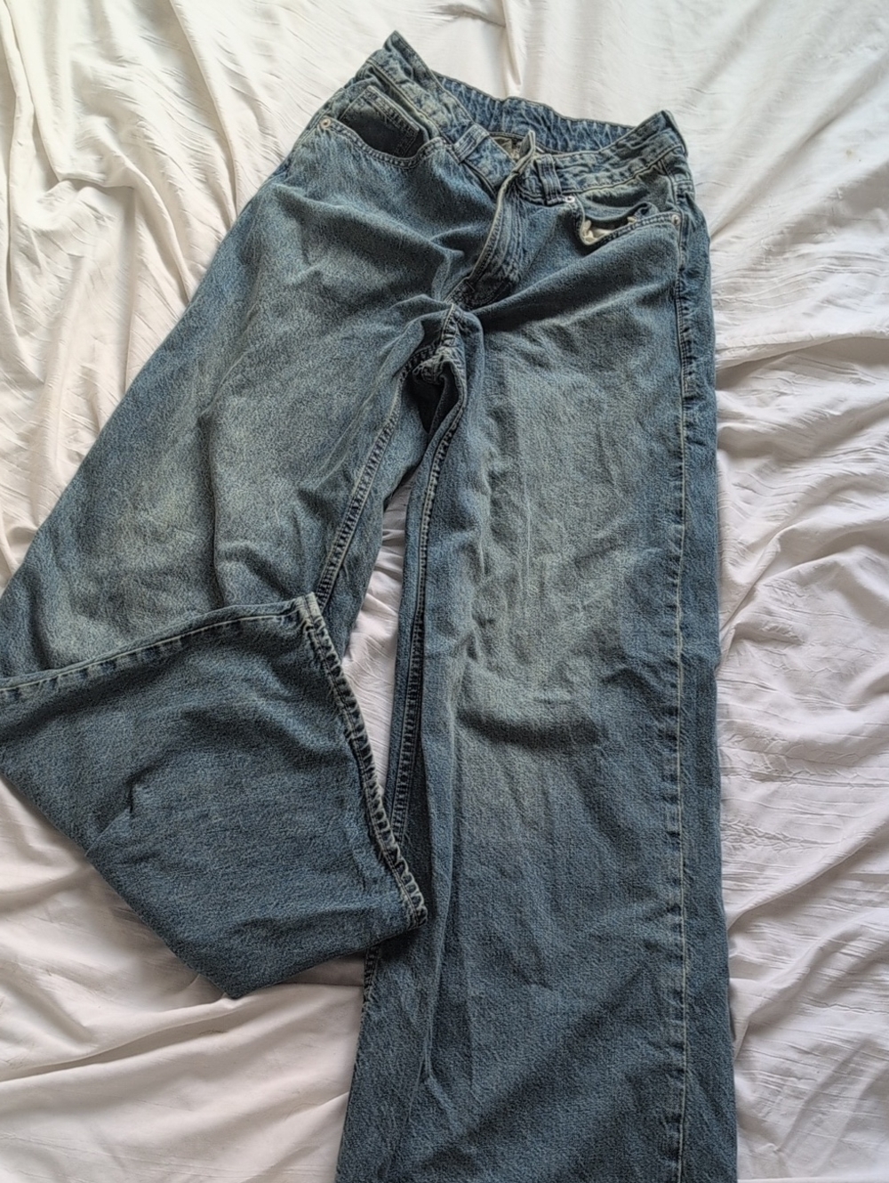 Women's Vintage Y2k Extra Wide Leg Blue Denim Jeans - Relaxed Fit